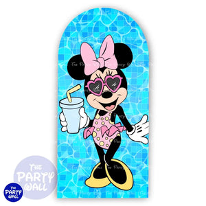 Minnie Mouse Pool Party - Funda para mampara de punta redonda o rectangular Mampara de punta redonda