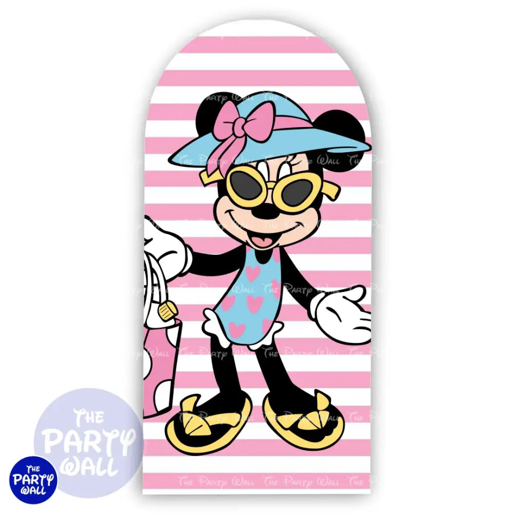 Minnie Mouse Pool Party - Funda para mampara de punta redonda o rectangular Mampara de punta redonda