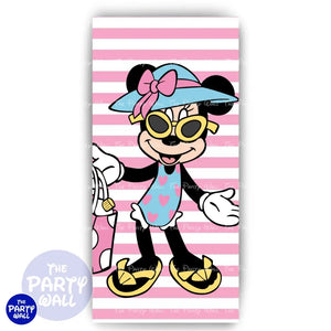 Minnie Mouse Pool Party - Funda para mampara de punta redonda o rectangular Mampara de punta redonda