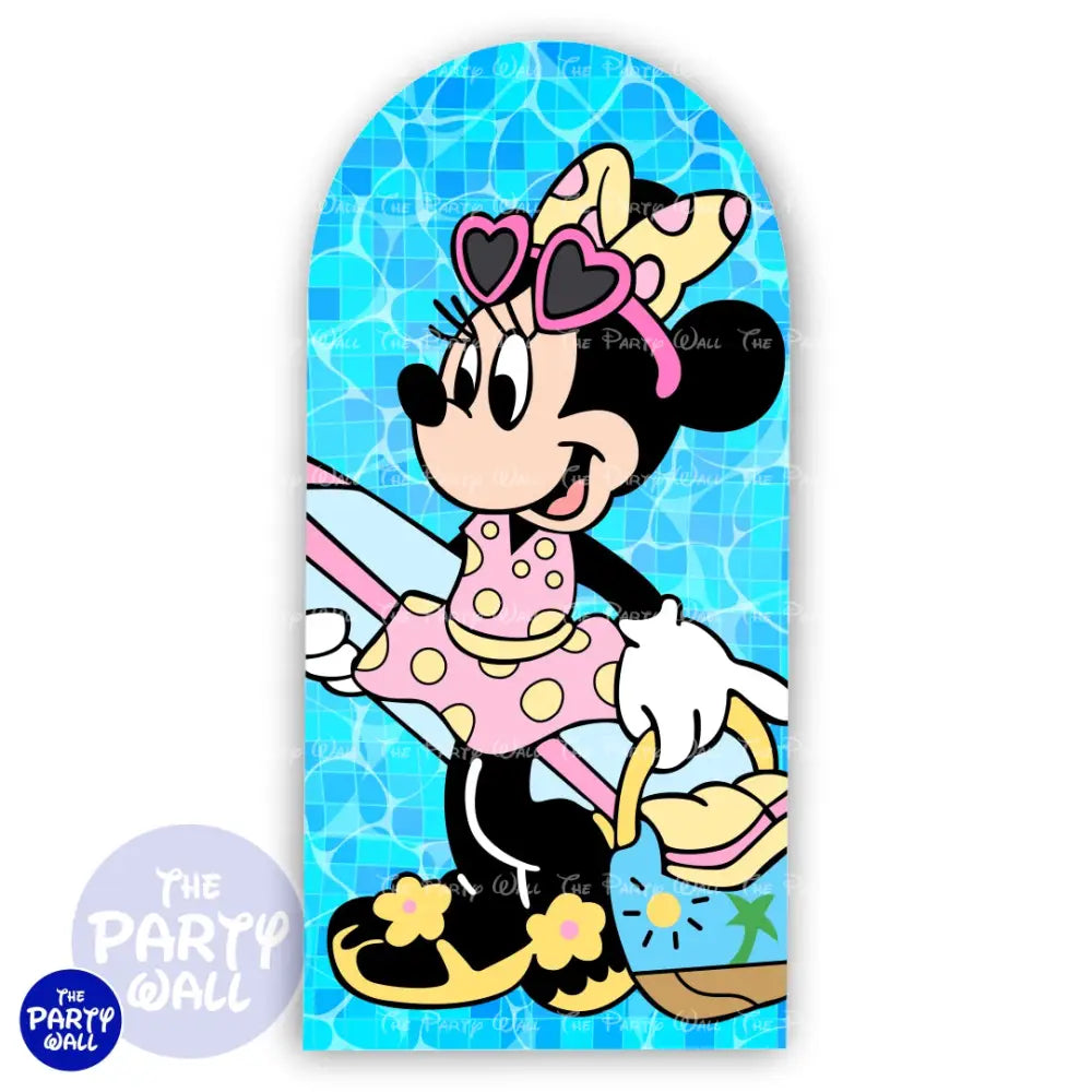 Minnie Mouse Pool Party - Funda para mampara de punta redonda o rectangular Mampara de punta redonda