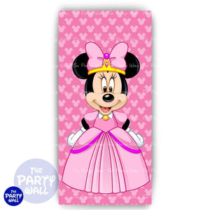 Minnie Mouse Princesa - Funda para mampara de punta redonda o rectangular Mampara de punta redonda