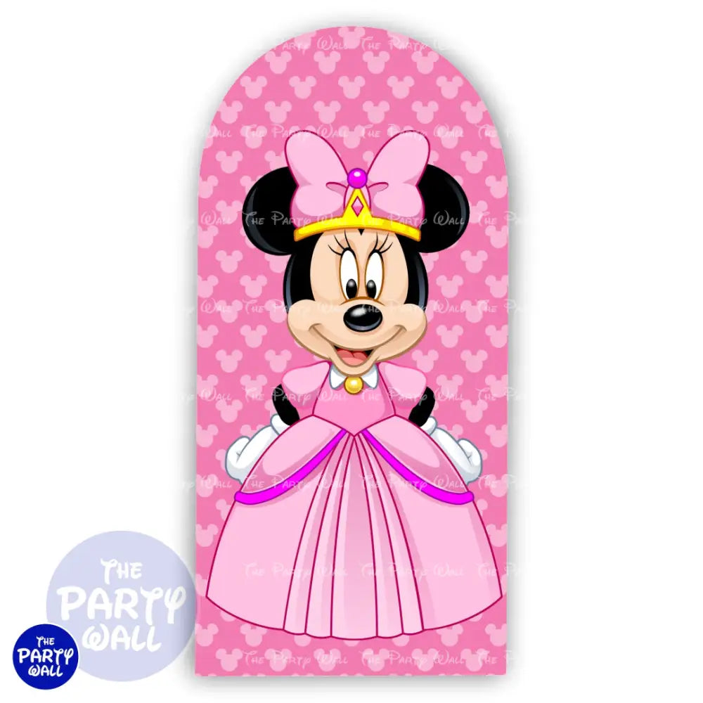 Minnie Mouse Princesa - Funda para mampara de punta redonda o rectangular Mampara de punta redonda