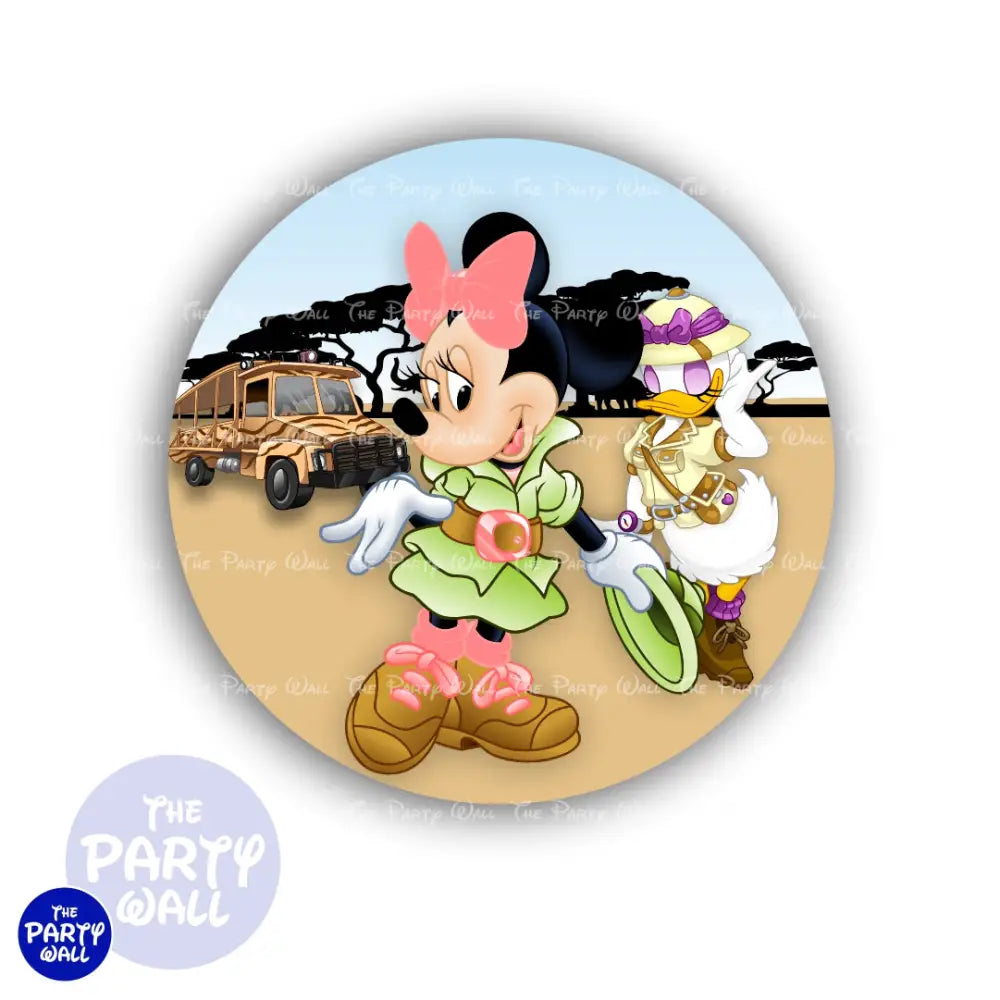 Minnie Mouse Safari - Funda para mampara circular Circular