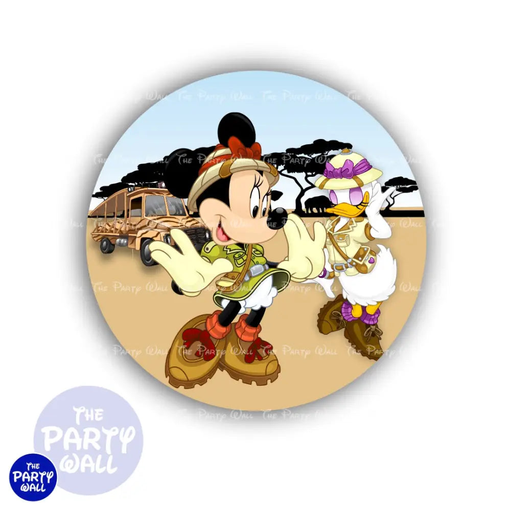 Minnie Mouse Safari - Funda para mampara circular Circular
