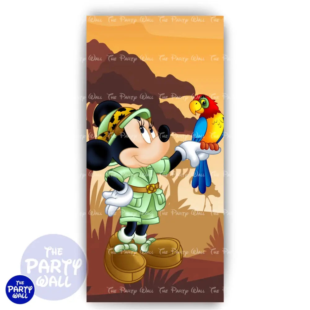 Minnie Mouse Safari - Funda para mampara de punta redonda o rectangular Mampara de punta redonda