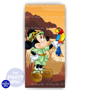 Minnie Mouse Safari - Funda para mampara de punta redonda o rectangular Mampara de punta redonda