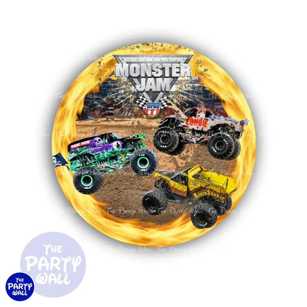 Monster Jam - Funda para mampara circular Circular
