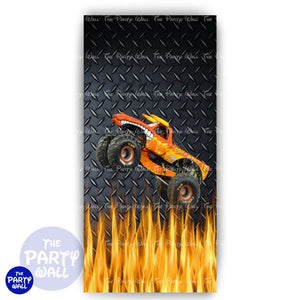 Monster Jam - Funda para mampara de punta redonda o rectangular Mampara de punta redonda