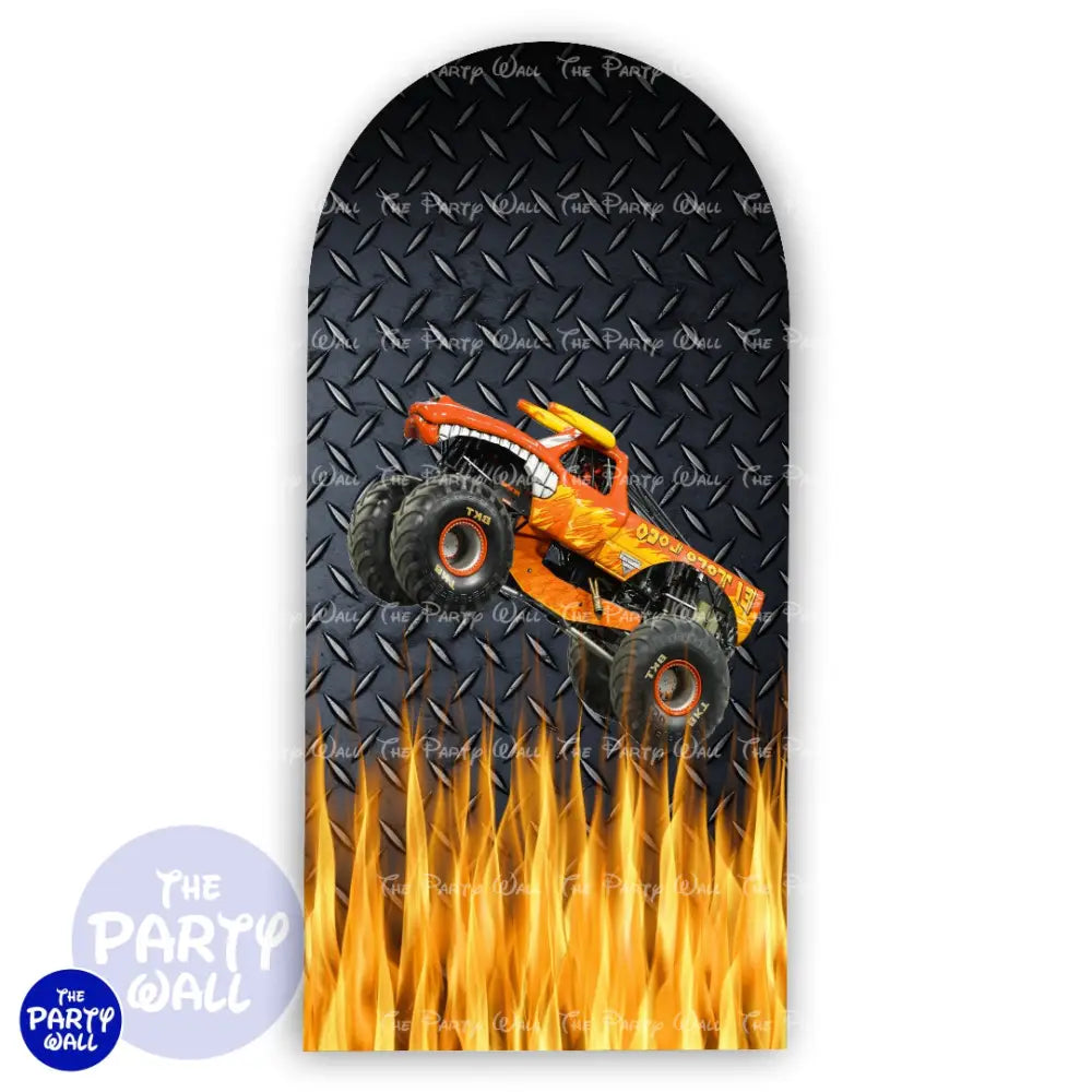 Monster Jam - Funda para mampara de punta redonda o rectangular Mampara de punta redonda