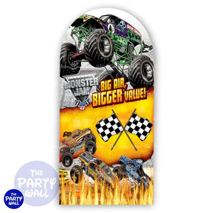 Monster Jam - Funda para mampara de punta redonda o rectangular Mampara de punta redonda