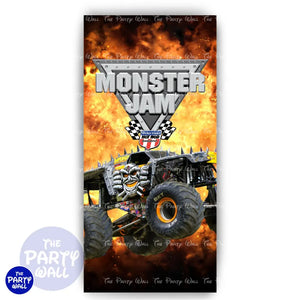 Monster Jam - Funda para mampara de punta redonda o rectangular Mampara de punta redonda