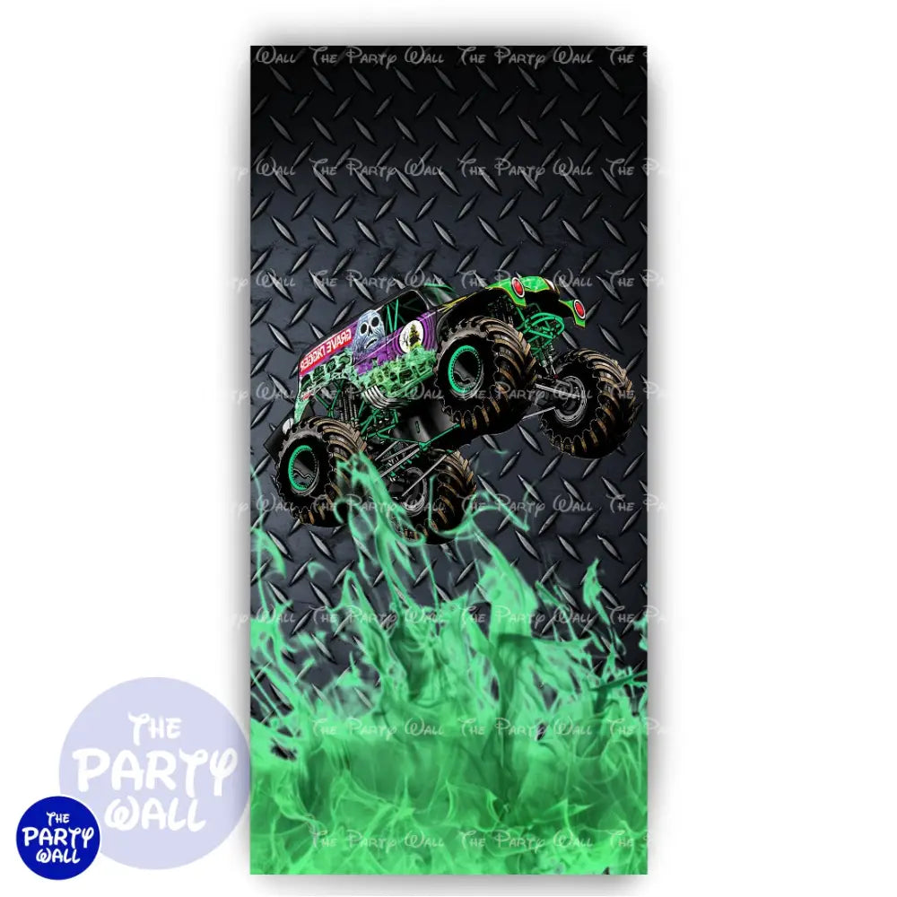 Monster Jam - Funda para mampara de punta redonda o rectangular Mampara de punta redonda