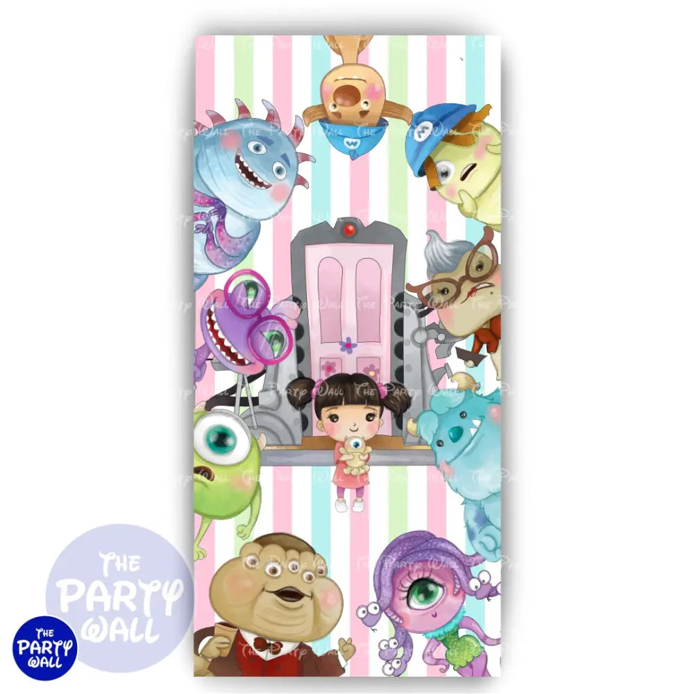 Monsters Inc - Funda para mampara de punta redonda o rectangular Mampara de punta redonda