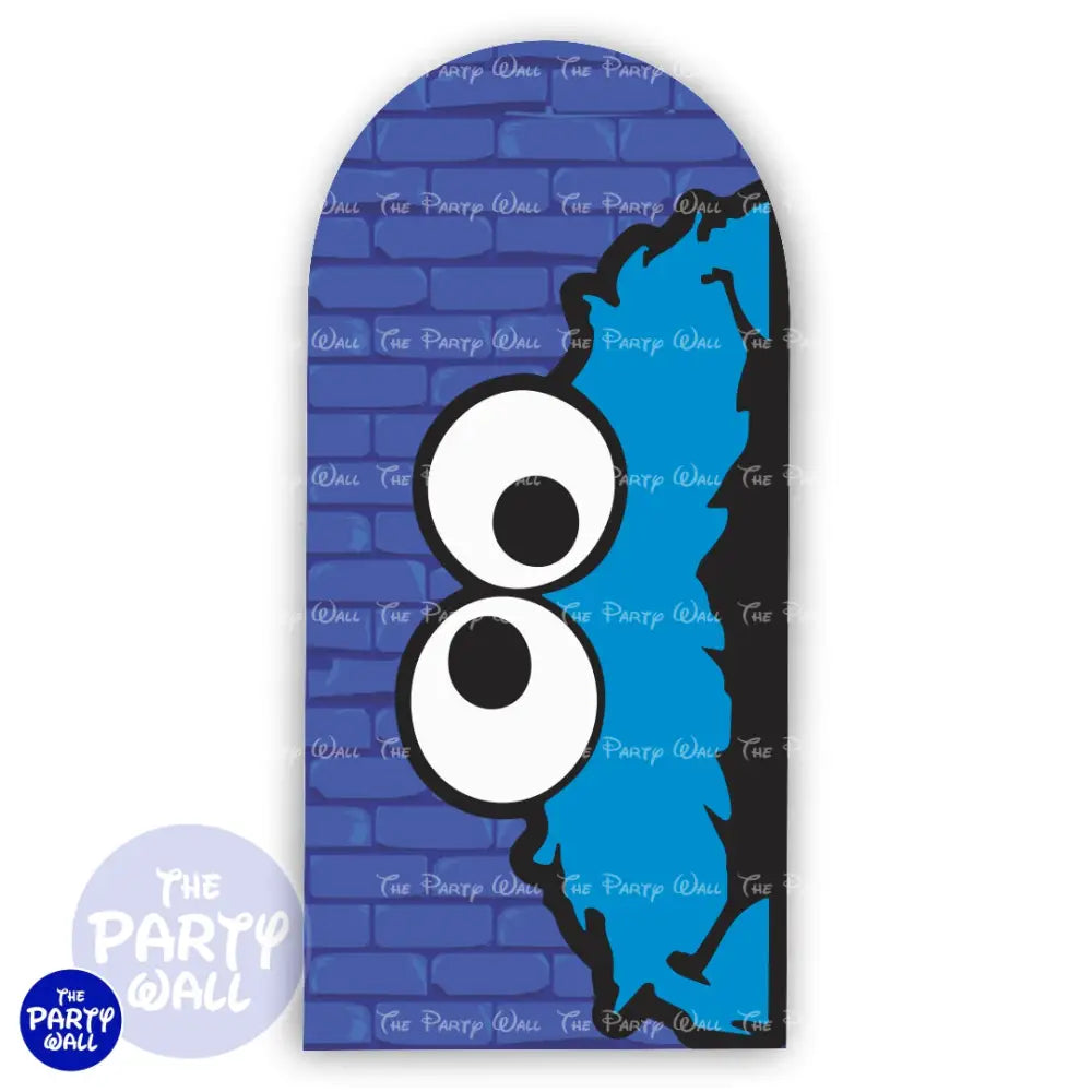 Monstruo Come Galleta - Funda para mampara de punta redonda o rectangular Mampara de punta redonda