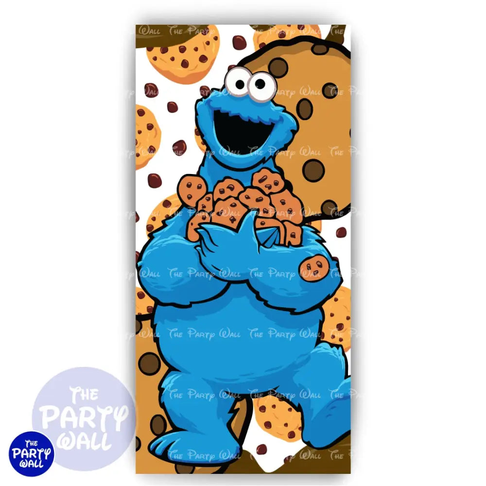 Monstruo Come Galleta - Funda para mampara de punta redonda o rectangular Mampara de punta redonda