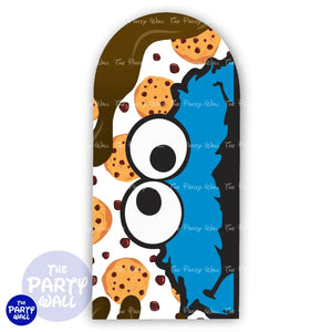 Monstruo Come Galleta - Funda para mampara de punta redonda o rectangular Mampara de punta redonda