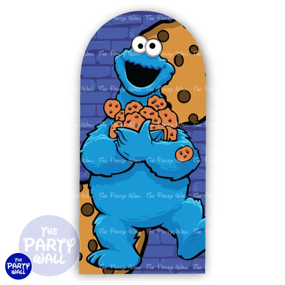 Monstruo Come Galleta - Funda para mampara de punta redonda o rectangular Mampara de punta redonda