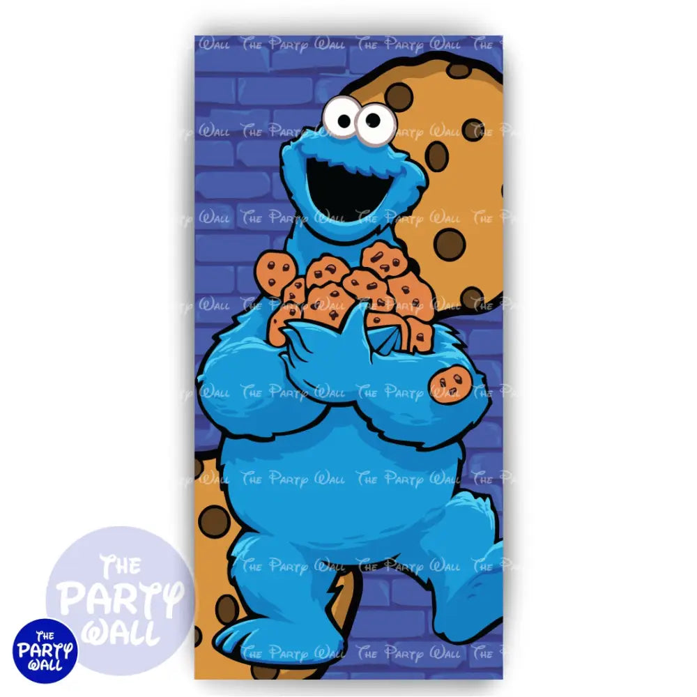 Monstruo Come Galleta - Funda para mampara de punta redonda o rectangular Mampara de punta redonda