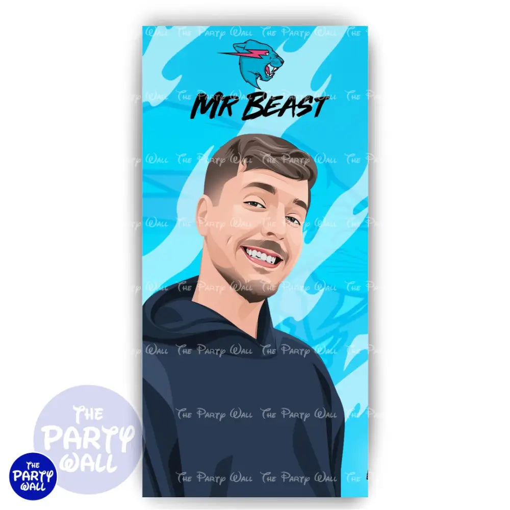 Mr Beast - Funda para mampara de punta redonda o rectangular Mampara de punta redonda