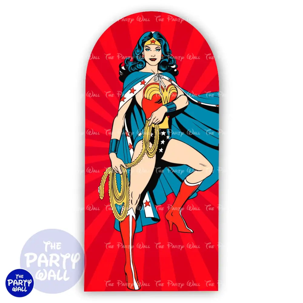 Mujer Maravilla - Funda para mampara de punta redonda o rectangular Mampara de punta redonda