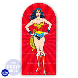 Mujer Maravilla - Funda para mampara de punta redonda o rectangular Mampara de punta redonda