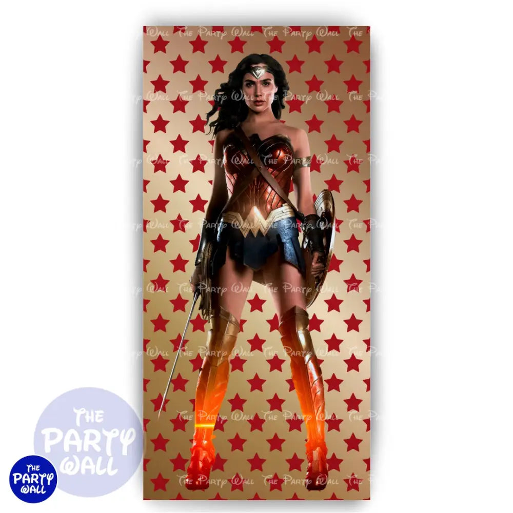 Mujer Maravilla - Funda para mampara de punta redonda o rectangular Mampara de punta redonda