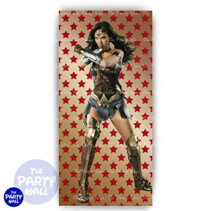 Mujer Maravilla - Funda para mampara de punta redonda o rectangular Mampara de punta redonda