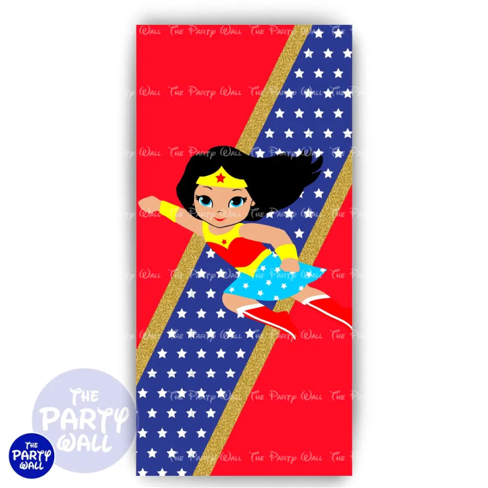 Mujer Maravilla - Funda para mampara de punta redonda o rectangular Mampara de punta redonda