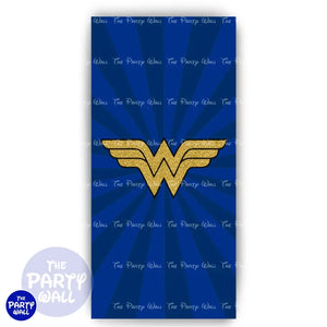 Mujer Maravilla - Funda para mampara de punta redonda o rectangular Mampara de punta redonda