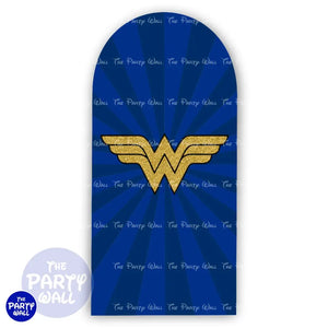 Mujer Maravilla - Funda para mampara de punta redonda o rectangular Mampara de punta redonda