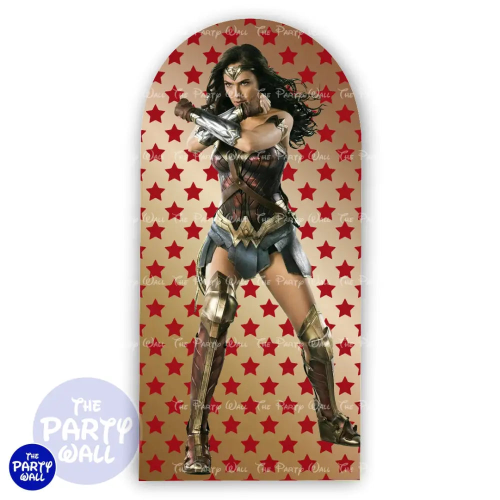 Mujer Maravilla - Funda para mampara de punta redonda o rectangular Mampara de punta redonda