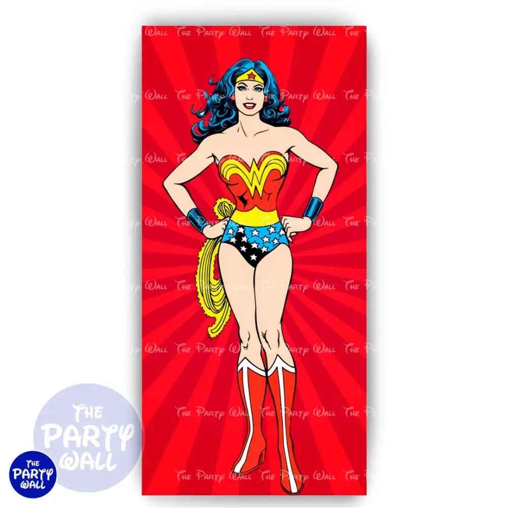 Mujer Maravilla - Funda para mampara de punta redonda o rectangular Mampara de punta redonda