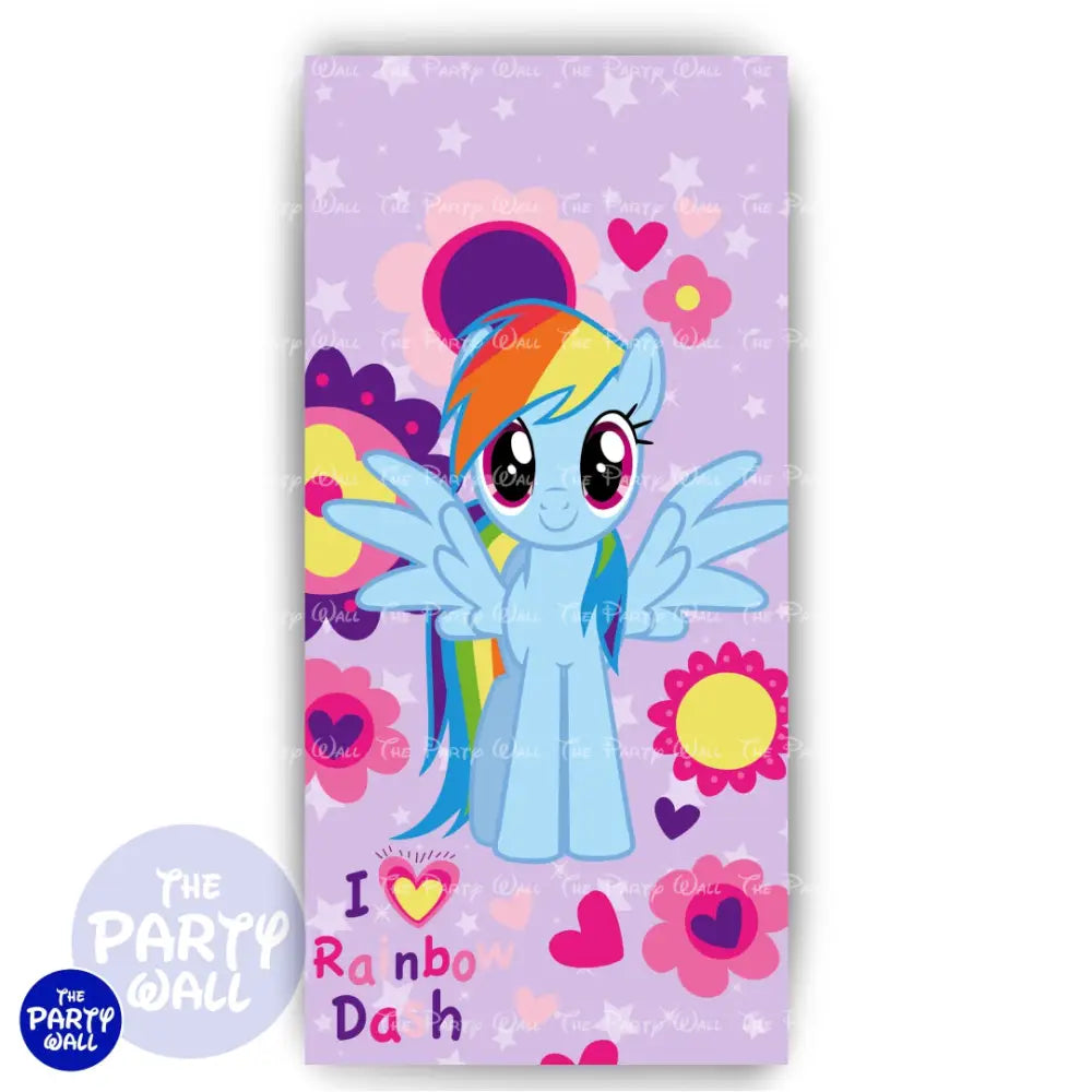 My Little Pony - Funda para mampara de punta redonda o rectangular Mampara de punta redonda