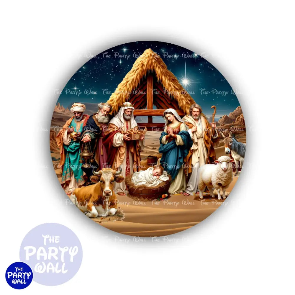 Nacimiento - Funda para mampara circular Circular