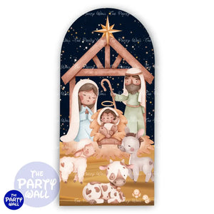 Nacimiento - Funda para mampara de punta redonda o rectangular Mampara de punta redonda