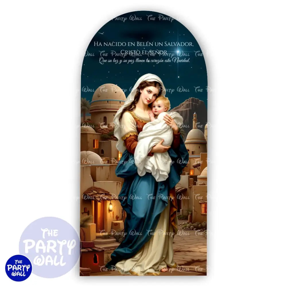 Nacimiento - Funda para mampara de punta redonda o rectangular Mampara de punta redonda