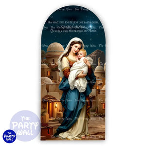 Nacimiento - Funda para mampara de punta redonda o rectangular Mampara de punta redonda