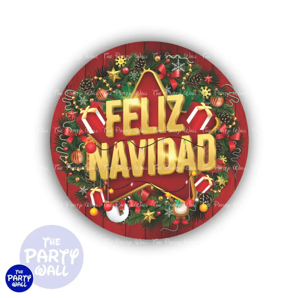 Navidad - Funda para mampara circular Circular