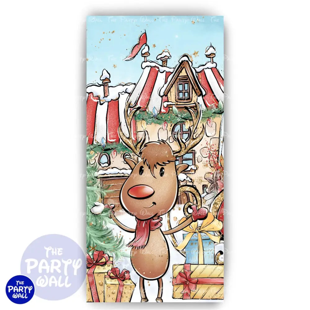 Navidad - Funda para mampara de punta redonda o rectangular Mampara de punta redonda