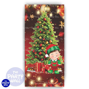 Navidad - Funda para mampara de punta redonda o rectangular Mampara de punta redonda