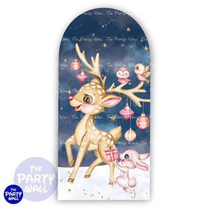 Navidad - Funda para mampara de punta redonda o rectangular Mampara de punta redonda