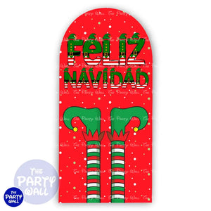 Navidad - Funda para mampara de punta redonda o rectangular Mampara de punta redonda