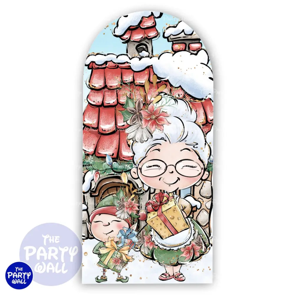 Navidad - Funda para mampara de punta redonda o rectangular Mampara de punta redonda