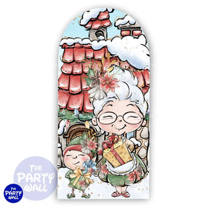 Navidad - Funda para mampara de punta redonda o rectangular Mampara de punta redonda