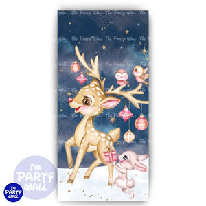 Navidad - Funda para mampara de punta redonda o rectangular Mampara de punta redonda