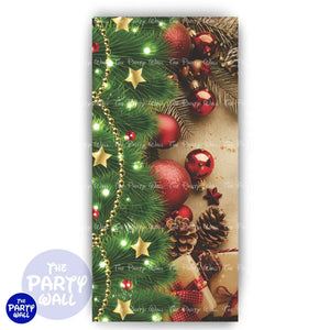 Navidad - Funda para mampara de punta redonda o rectangular Mampara de punta redonda