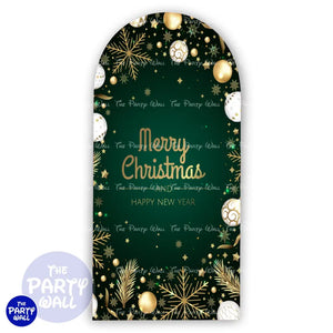 Navidad - Funda para mampara de punta redonda o rectangular Mampara de punta redonda