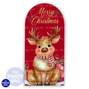 Navidad - Funda para mampara de punta redonda o rectangular Mampara de punta redonda