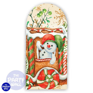 Navidad - Funda para mampara de punta redonda o rectangular Mampara de punta redonda