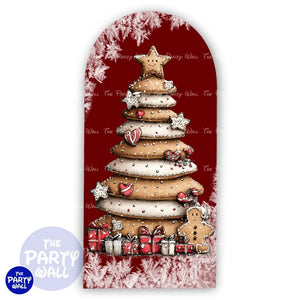 Navidad - Funda para mampara de punta redonda o rectangular Mampara de punta redonda